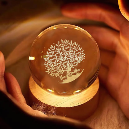 Family Tree - Personalized Crystal Ball Night Light