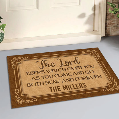 The Lord Keeps Watch Over You - Personalized Doormat