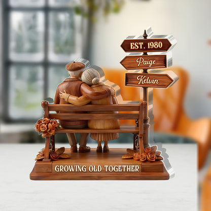 Growing Old Together - Personalized Custom Shaped Acrylic Plaque