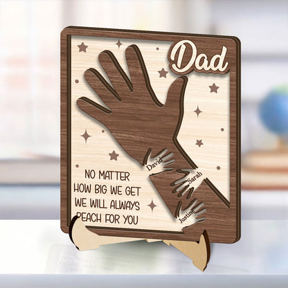 Holding Hands Forever - Personalized 2-Layered Wooden Plaque