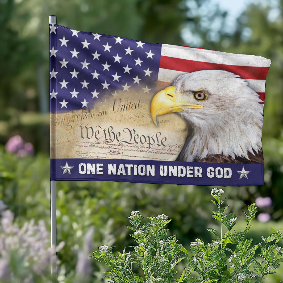 Our Nation Under God Eagle - House Flag