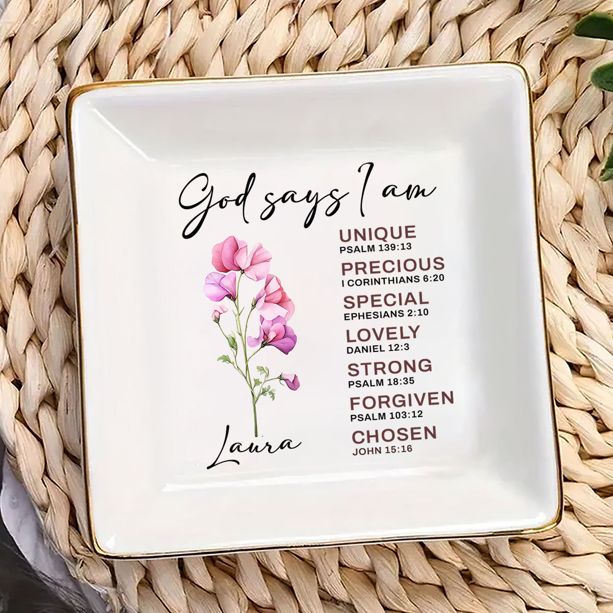 God Says I Am - Personalized Jewelry Dish FCJDNUHA1870L