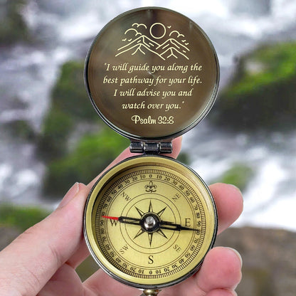 Let Your Faith And This Compass Guide You - Personalized Compass