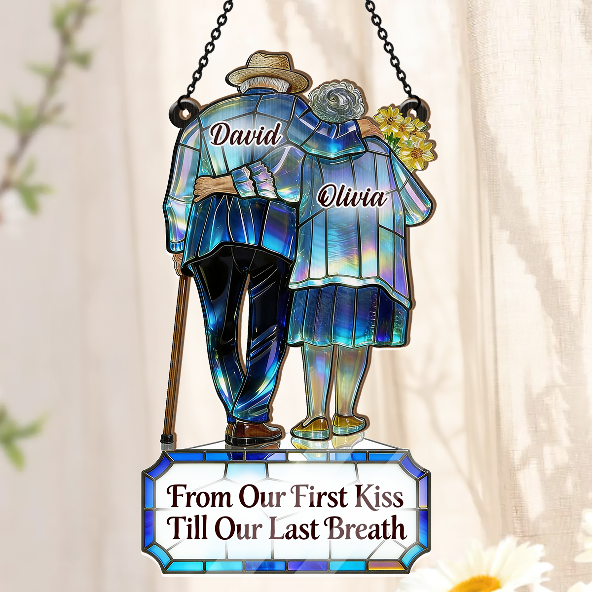 Eternal Love Journey - Personalized Window Hanging Suncatcher