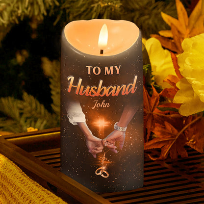 God Blessed The Broken Road - Personalized Flameless LED Candle