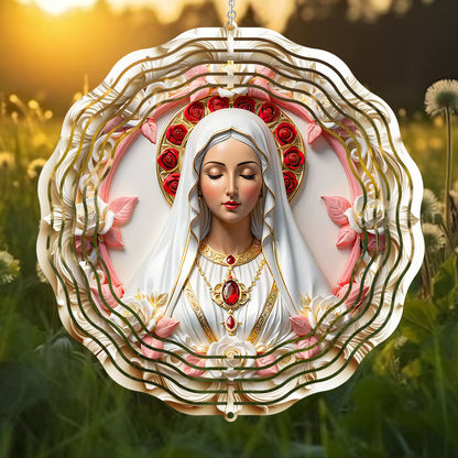 Sacred Heart Virgin Mary - Personalized Wind Spinners