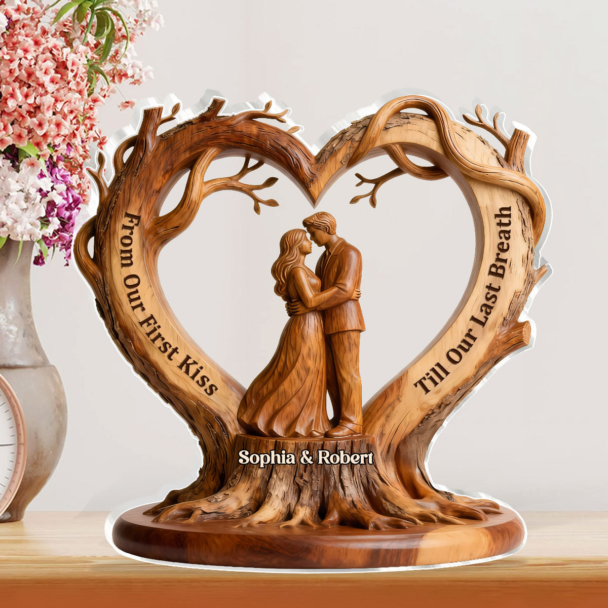 Ever After Rooted Heart - Personalized Custom Shaped Acrylic Plaque
