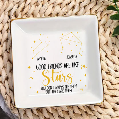 Good Friends Are Like Stars - Personalized Jewelry Dish FCJDLETN1876M