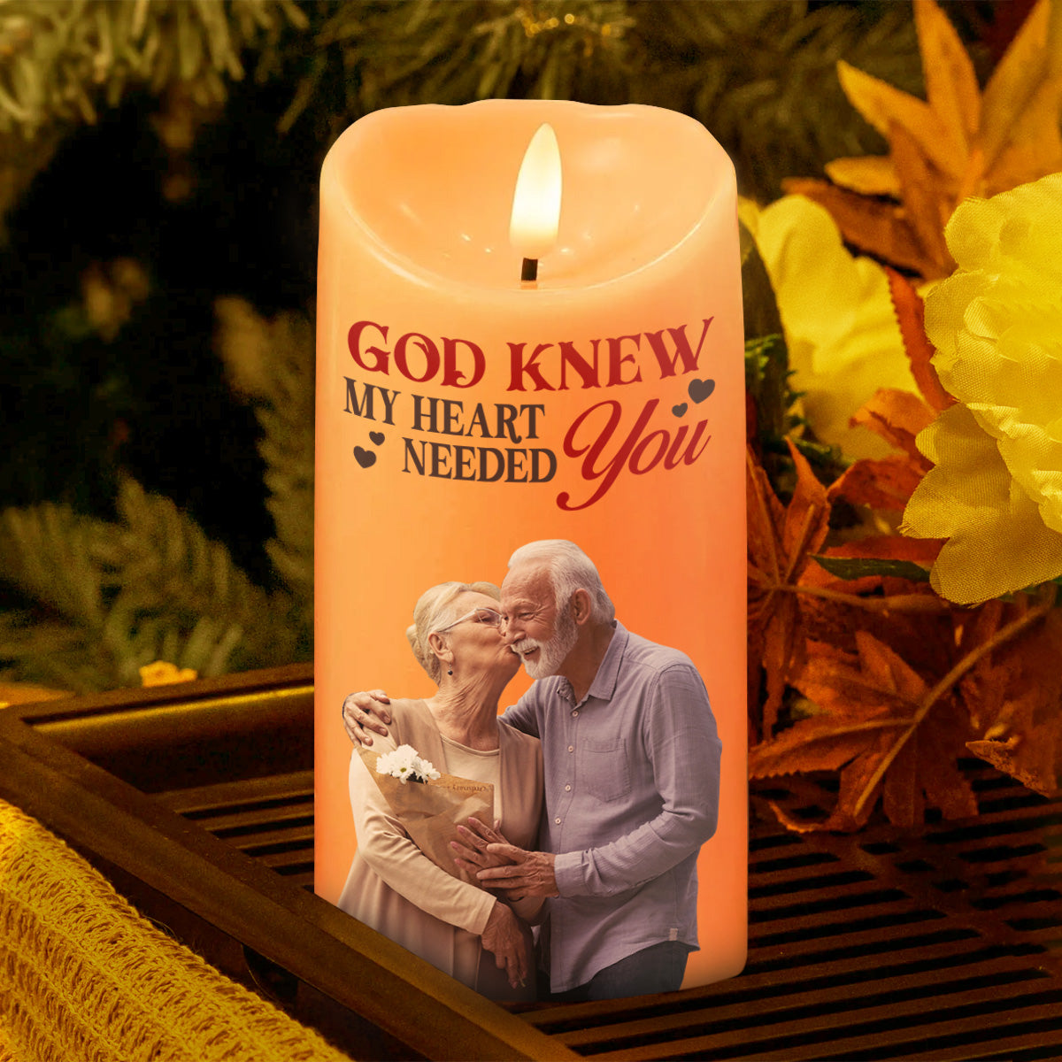 God Knew My Heart Needed You - Personalized Flameless LED Candle