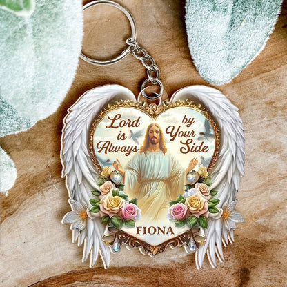 Lord Is By Your Side, Through Your Travels - Personalized Acrylic Keychain