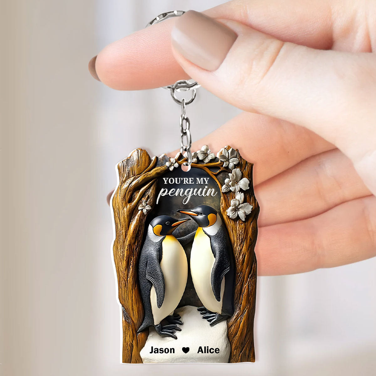 You Are My Penguin - Personalized Acrylic Keychain