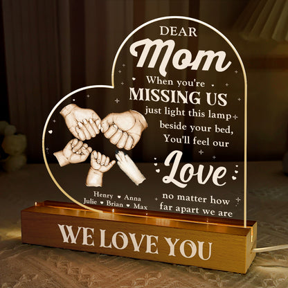 When You Are Missing Us Light This Lamp - Personalized Acrylic Plaque Night Light