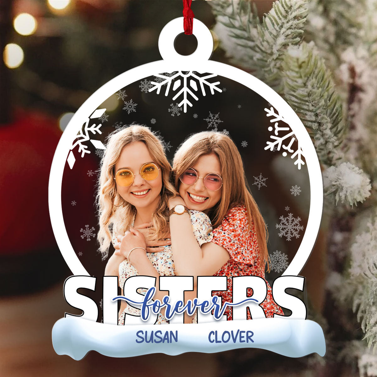 Besties Forever - Personalized 1-Side Acrylic Ornament FCACOLEHA2775D