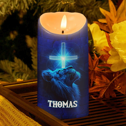 Even In The Darkness I See His Light - Personalized Flameless LED Candle