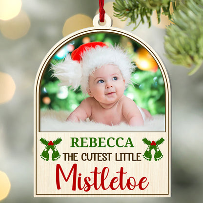 The Cutest Little Mistletoe Kid - Personalized 1-Side Acrylic Ornament