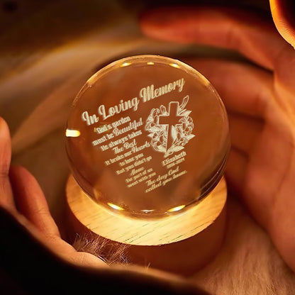 The Day God Called You Home - Personalized Crystal Ball Night Light