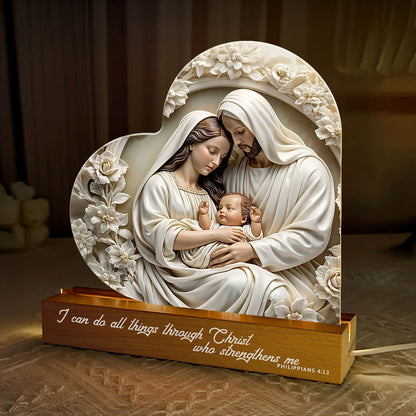 Holy Family - Personalized Acrylic Plaque Night Light