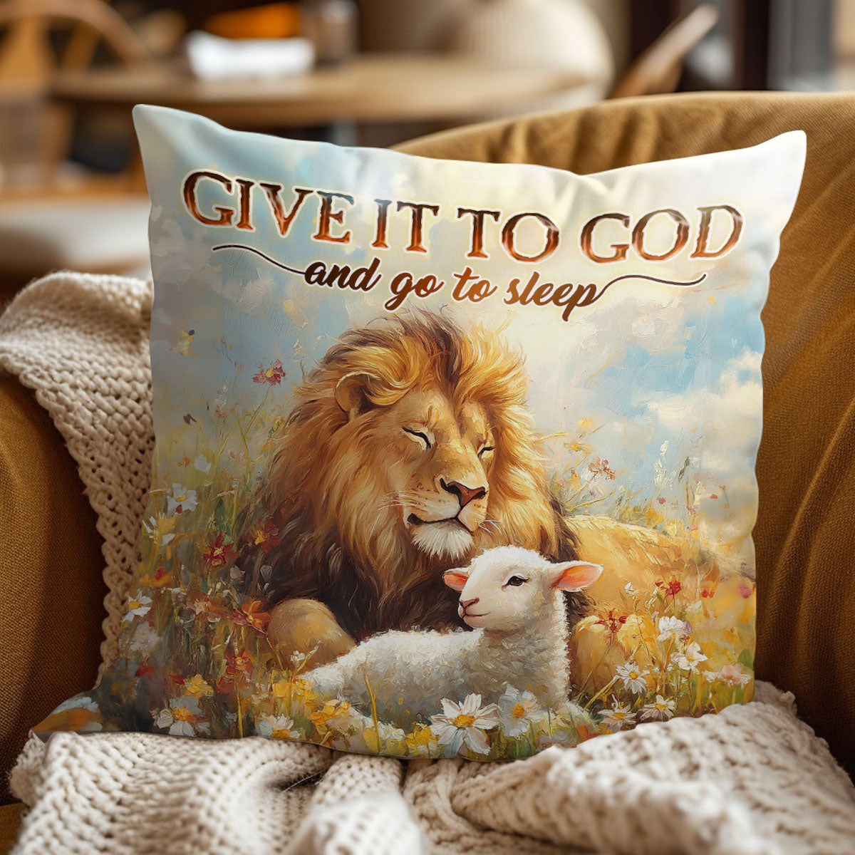 Give It To God And Go To Sleep - Crystal Velvet Pillow