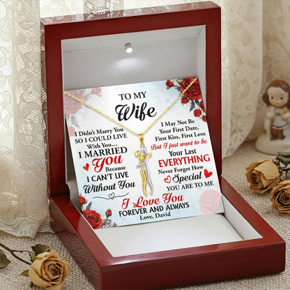 I Married You Because I Can't Live Without You - Personalized Hug Charm Necklace