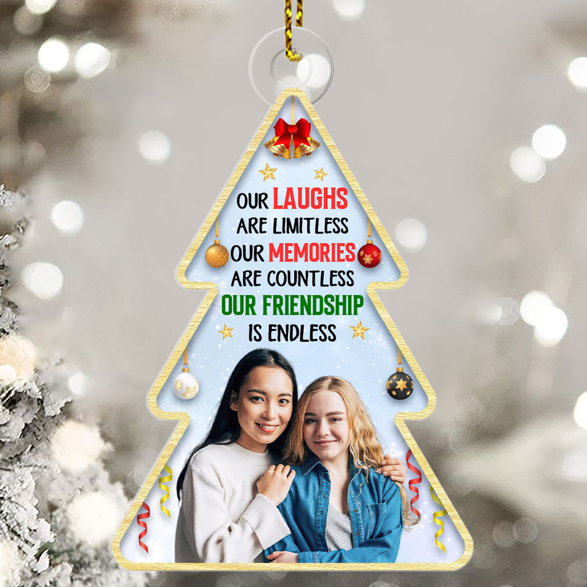 Best Friends Are The Sisters We Choose For Ourselves - Personalized 1-Side Acrylic Ornament FCACOLEHA2844D