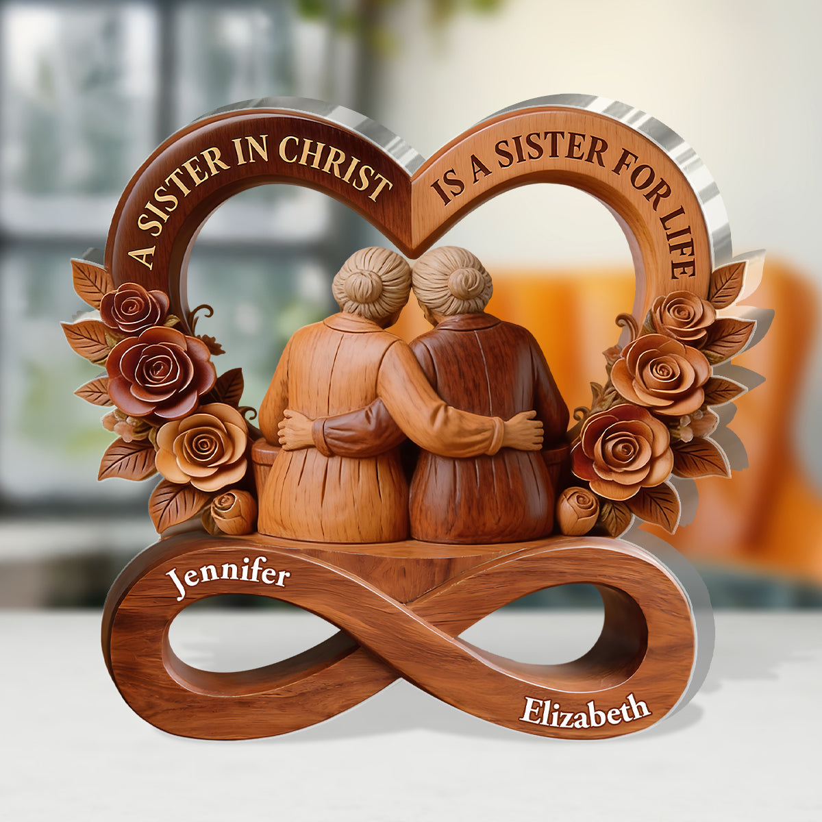 A Sister In Christ Is A Sister For Life - Personalized Custom Shaped Acrylic Plaque