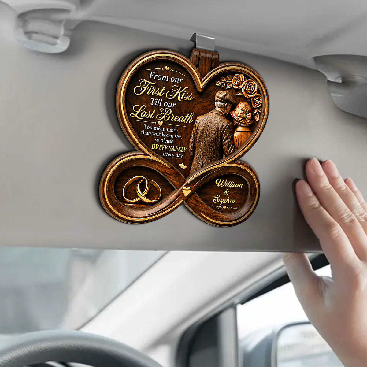 Come Home Safe My Love - Personalized Car Visor Clip