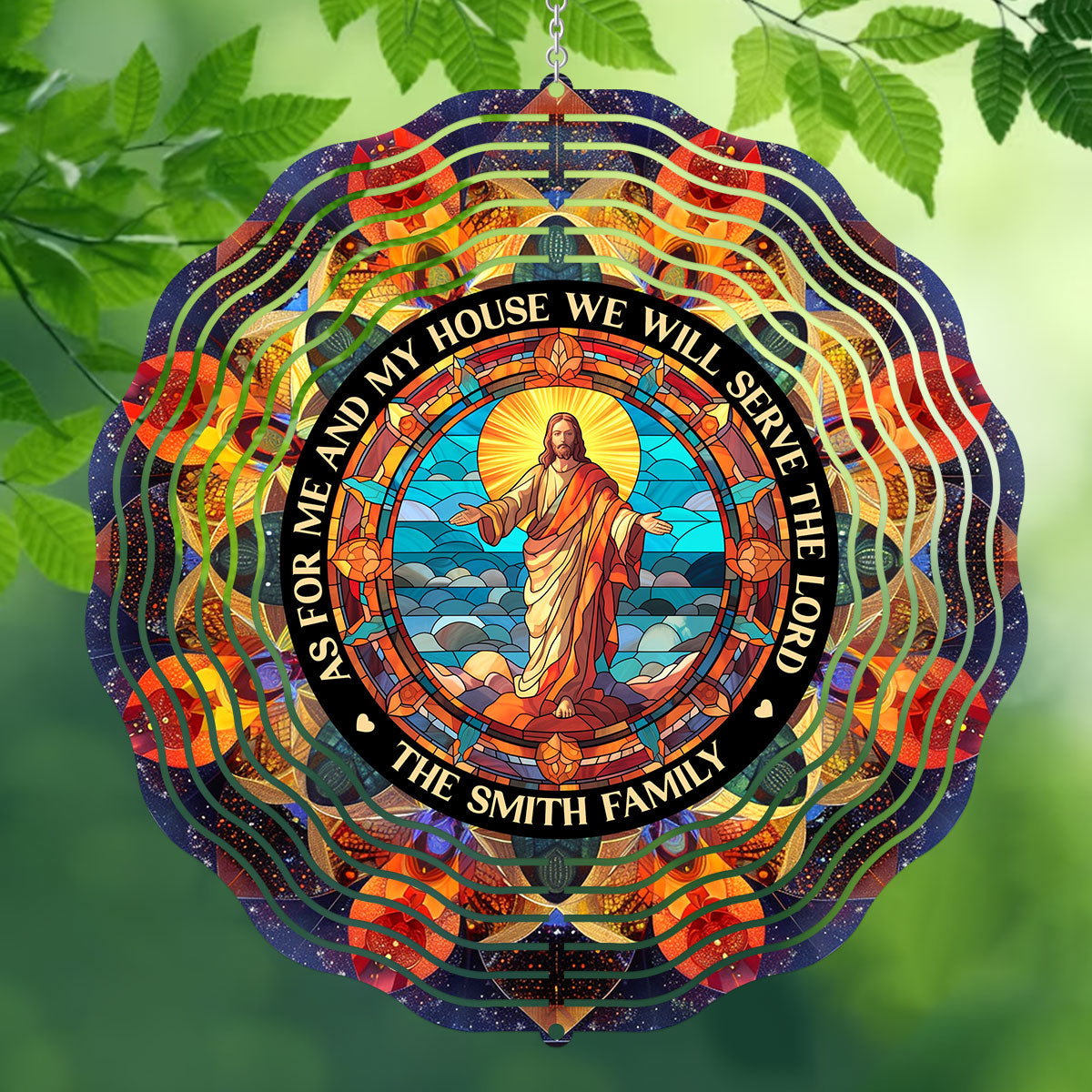 We Will Serve The Lord - Personalized Wind Spinners