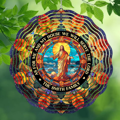 We Will Serve The Lord - Personalized Wind Spinners