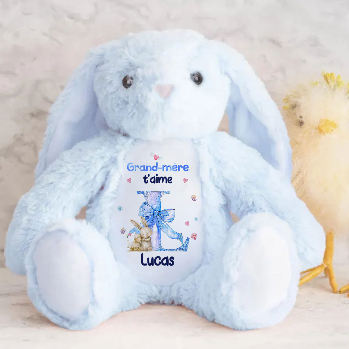 Grand-mère T'aime - Personalized Stuffed Bunny