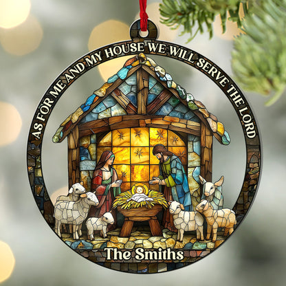 We Will Serve The Lord - Personalized 1-Side Acrylic Ornament