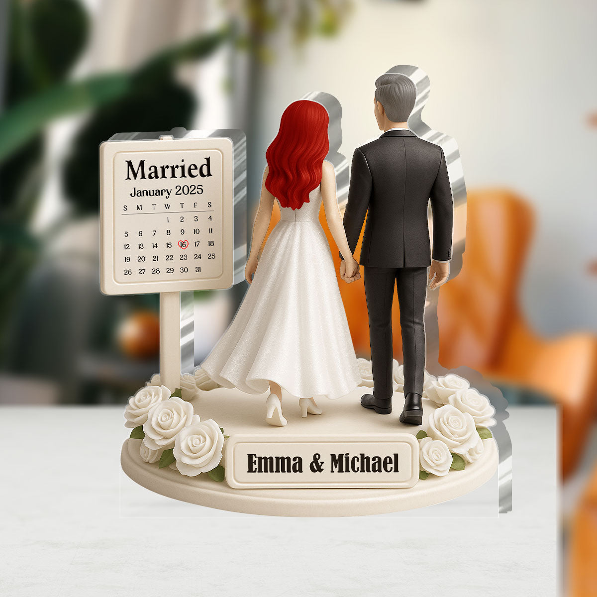 From This Day Forward - Personalized Custom Shaped Squared Acrylic Plaque