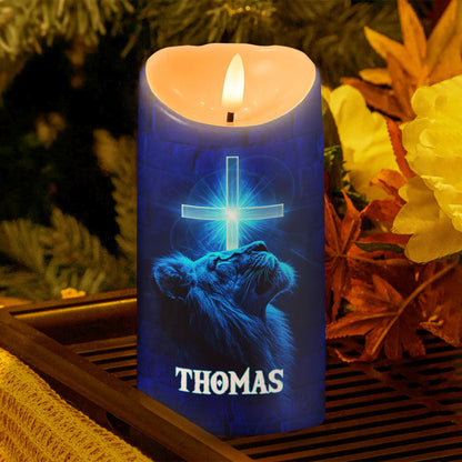 Even In The Darkness I See His Light - Personalized Flameless LED Candle