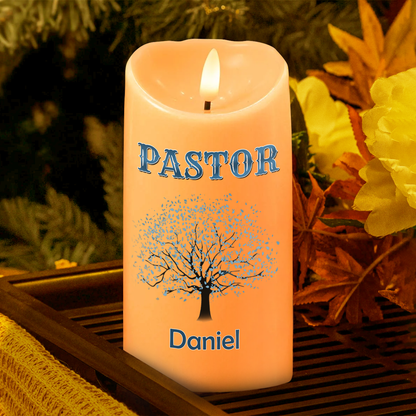 Prayer For Pastors - Personalized Flameless LED Candle