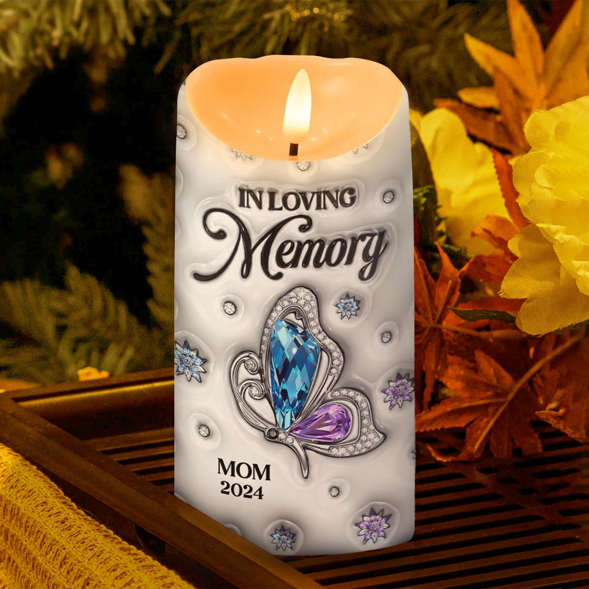 My Soul Knows You're At Peace - Personalized Flameless LED Candle