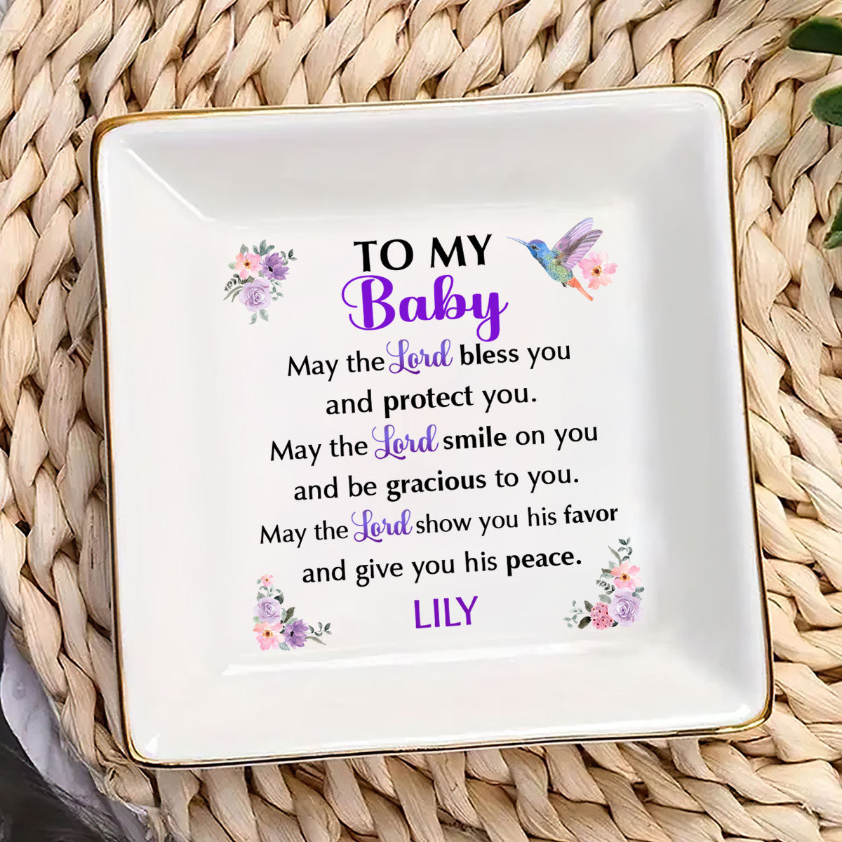 The Lord Bless You - Personalized Jewelry Dish FCJDNUHA1952M