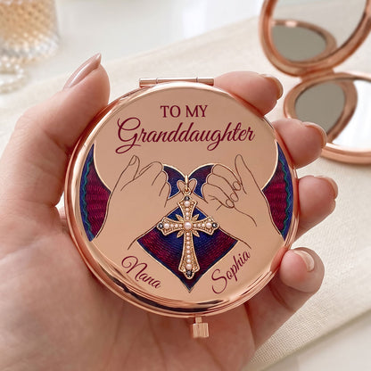 To My Granddaughter If I Could Give You One Thing In Life - Personalized Circle Metallic Mirror