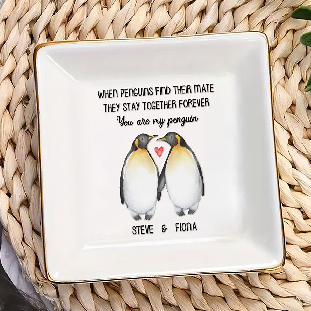 You Are My Penguin - Personalized Jewelry Dish