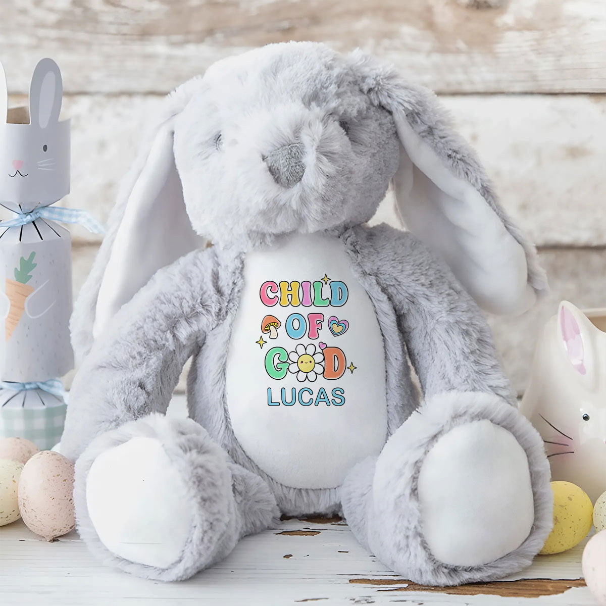 A Child Of God - Personalized Stuffed Bunny