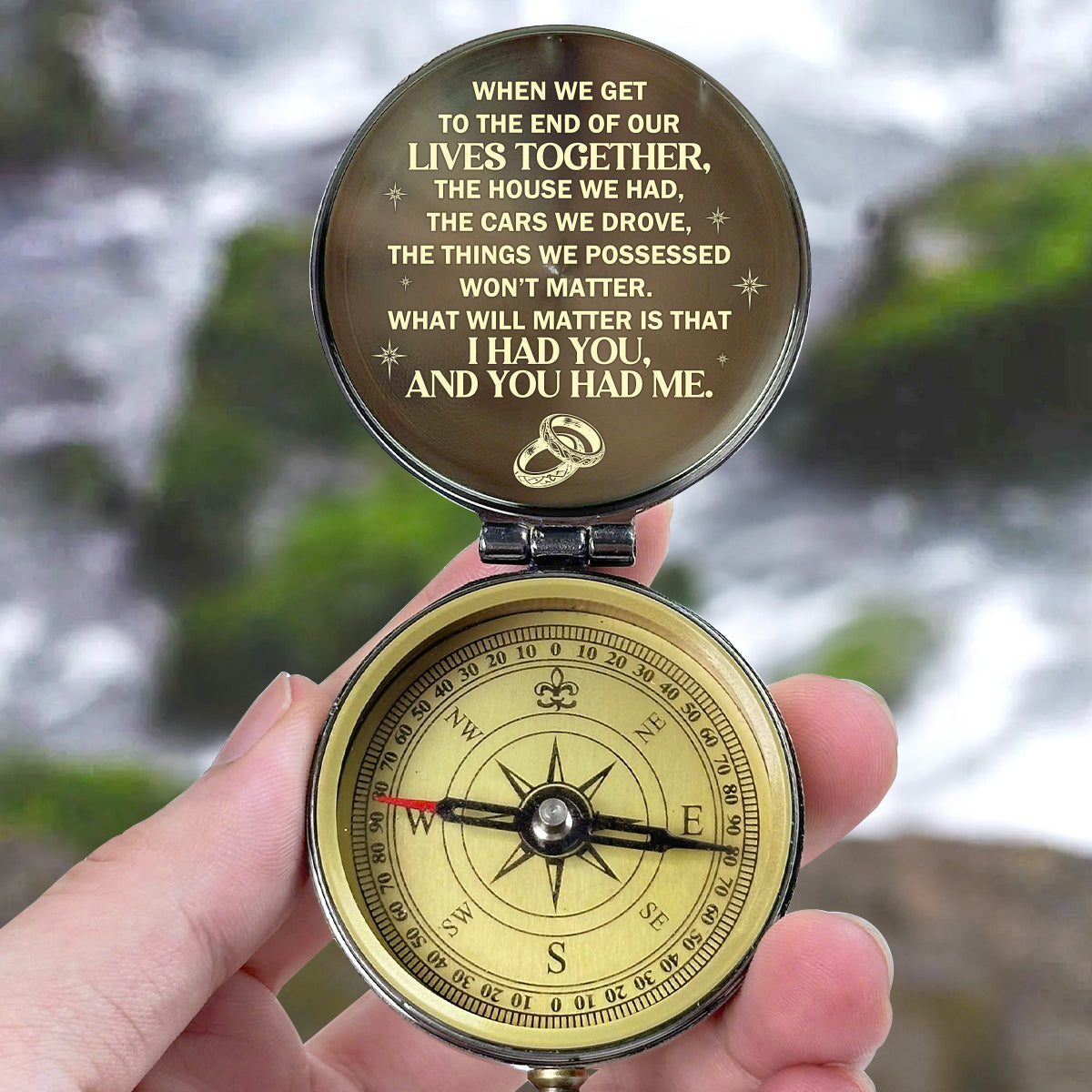 From Our First Kiss Till Our Last Breath - Personalized Compass
