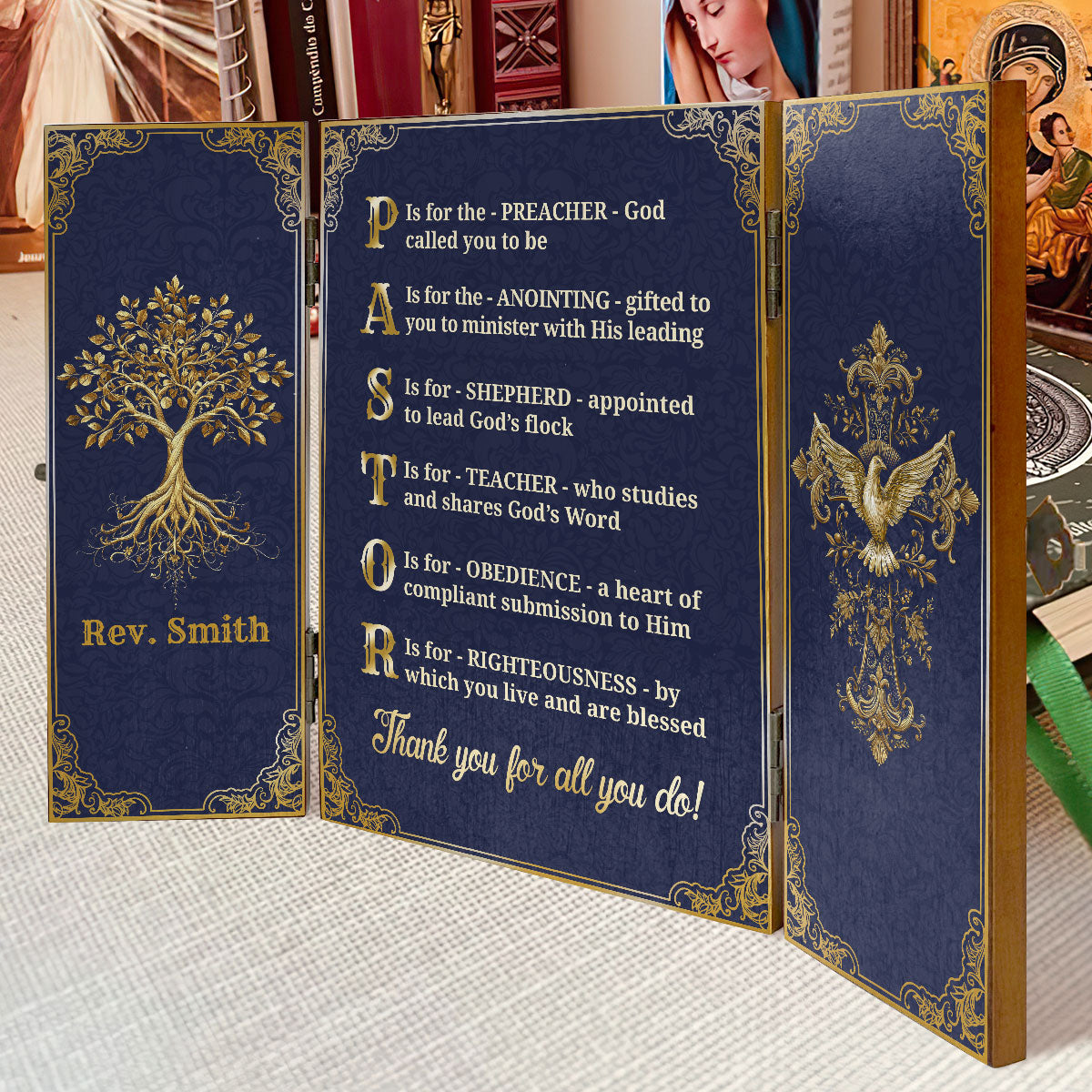 Guided By Anointing - Personalized Wooden Diptych