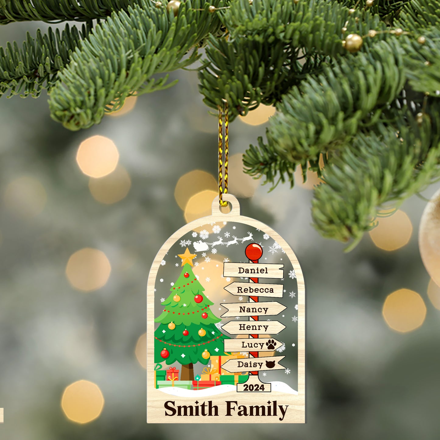 Family 2024 - Personalized 1-Side Acrylic Ornament FCACOLETN2213TA