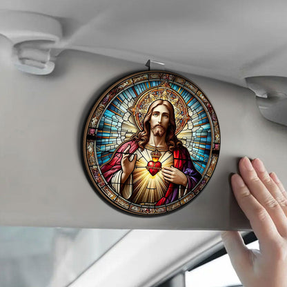 Heart Of Jesus - Car Visor Clip