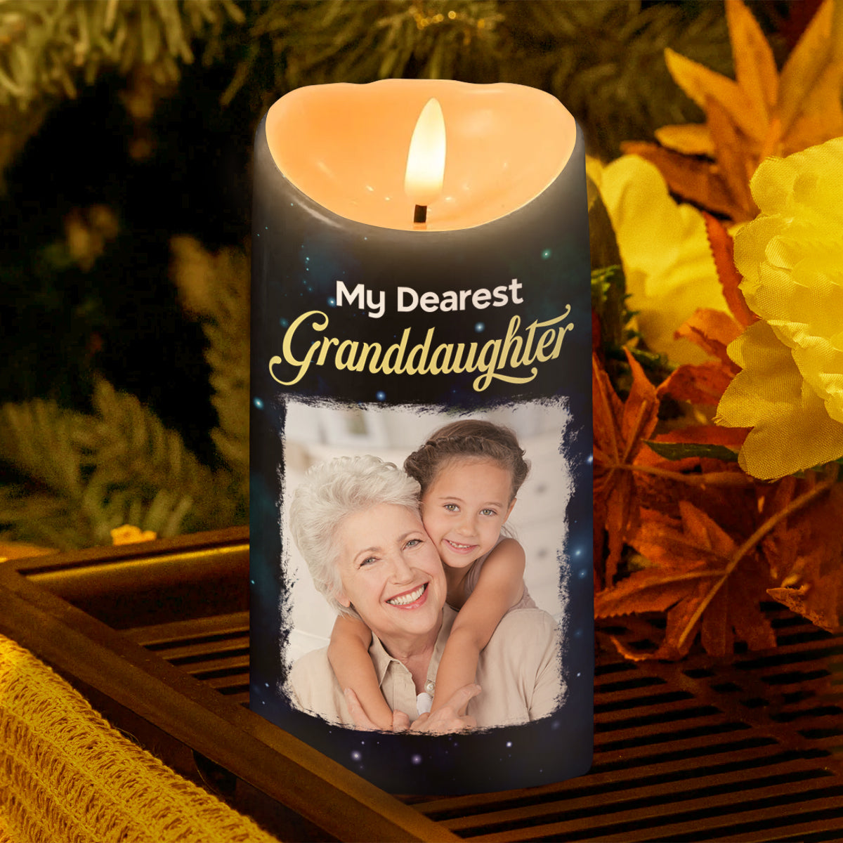 My Dearest Granddaughter, Grandson I Pray You Are Safe - Personalized Flameless LED Candle