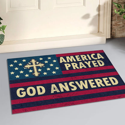 America Prayed God Answered - Doormat