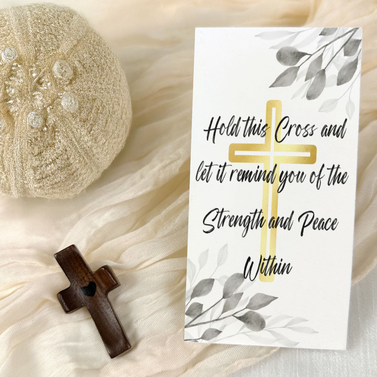 May God Bless You - Personalized Wooden Comfort Cross