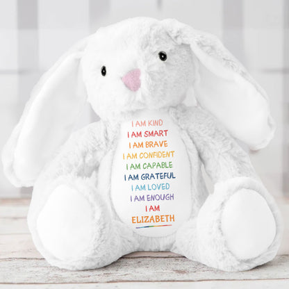 I'm Kind Smart Loved - Personalized Stuffed Bunny