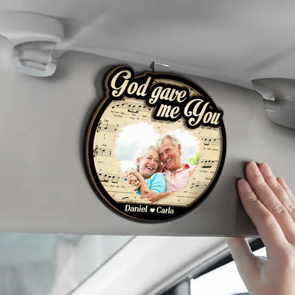 God Gave Me You - Personalized Car Visor Clip