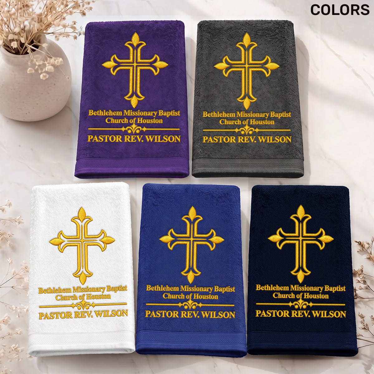A Servant Called By God - Personalized Embroidered Fingertip Towel