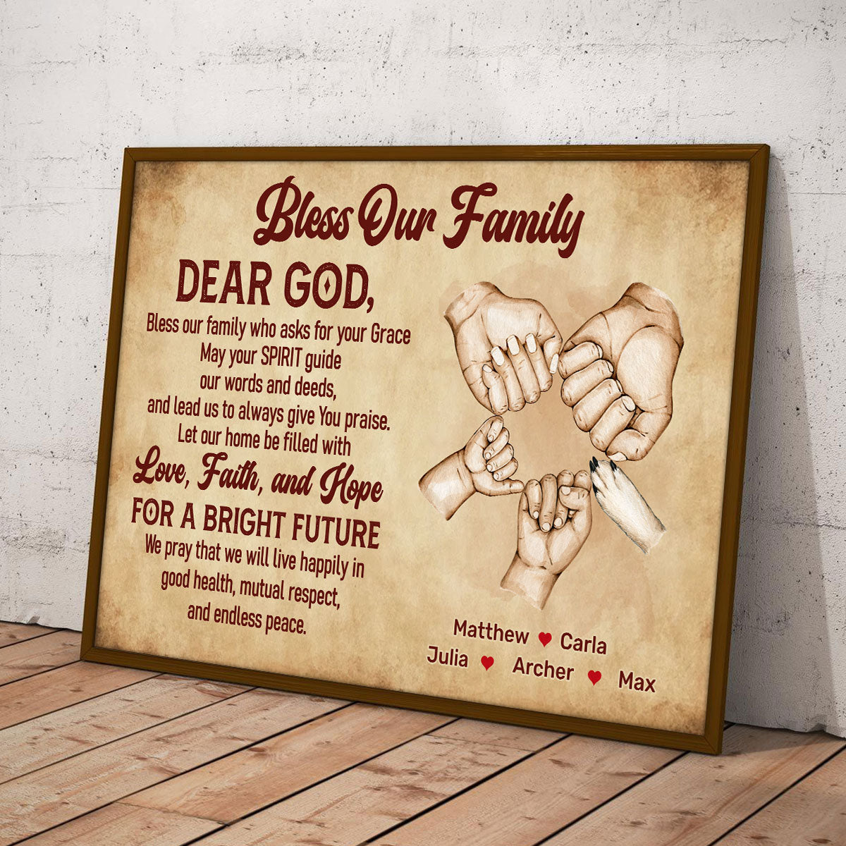 Bless Our Family - Personalized Poster