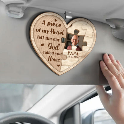 A Piece of My Heart - Personalized Car Visor Clip FCCVCLEHA2035TA